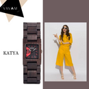 Relógio de Madeira Katya - Elegância Pura Bobo Bird