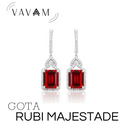Brincos Gota Rubi Majestade ! Edição 2025