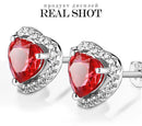 Brincos Coração de Ruby