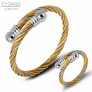 Conjunto Bracelete e Anel Trindade em Aço | VAVAM