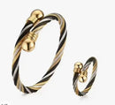 Conjunto Bracelete e Anel Trindade em Aço | VAVAM