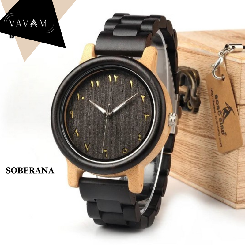 Relógio de Madeira Soberana - Luxúria Bobo Bird