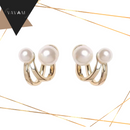 Brincos Duas Pérolas - Edição Minimalista