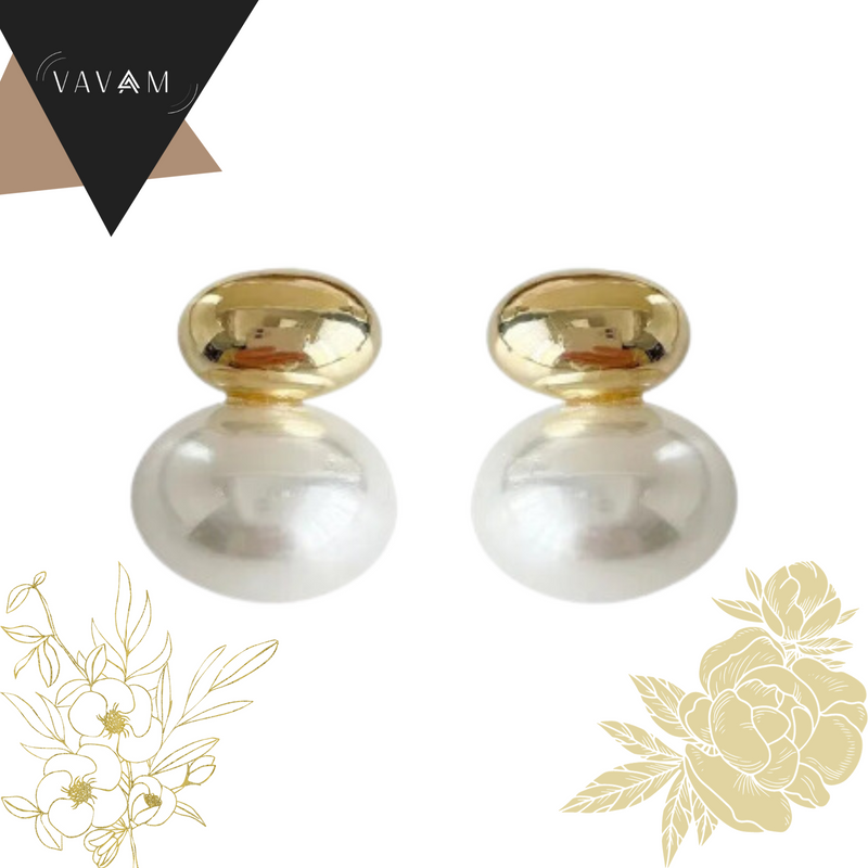 Brincos Oval Gold & Esmeralda  - Majestoso