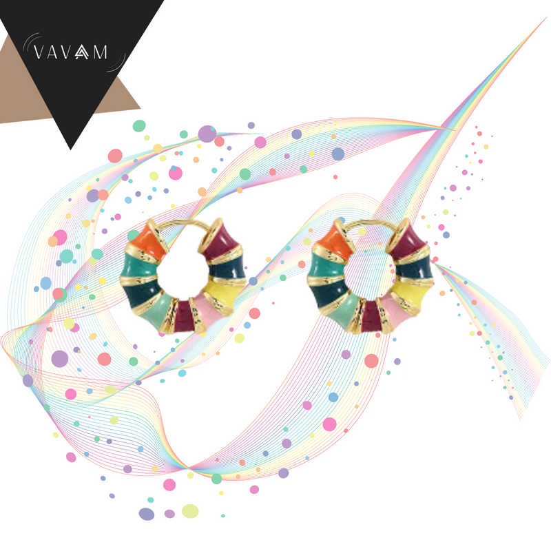 Brincos Elegantes Multicolor