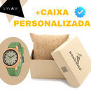 Relógio de Madeira Tyro Verde - Edição Suave Bobo Bird