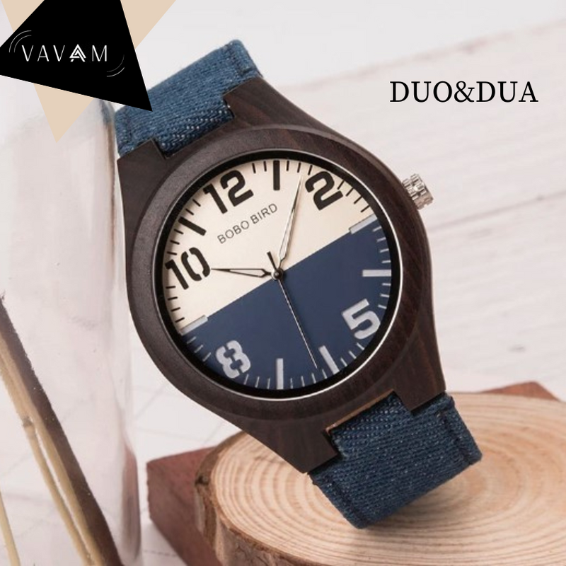 Relógio de Madeira Duo&Dua - Modelo Feminino Exclusivo Bobo Bird