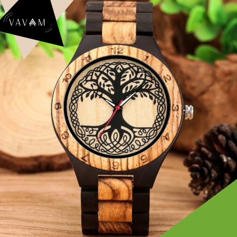 Relógio de Madeira Naturie - Leve como Ar Bobo Bird