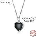Colar Coração Negro Prata 925 Coleção Limitada