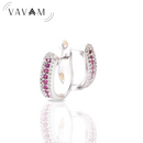 Brinco de Prata com Rubi Stilo Afrodite ! Linha Premmy 2025