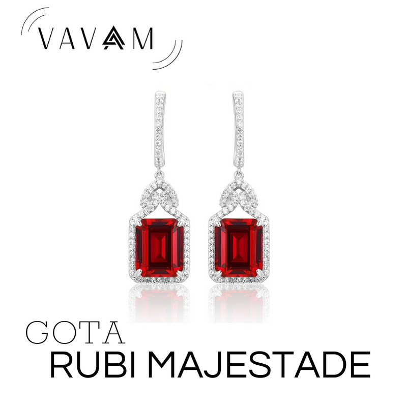 Brincos Gota Rubi Majestade ! Edição 2025