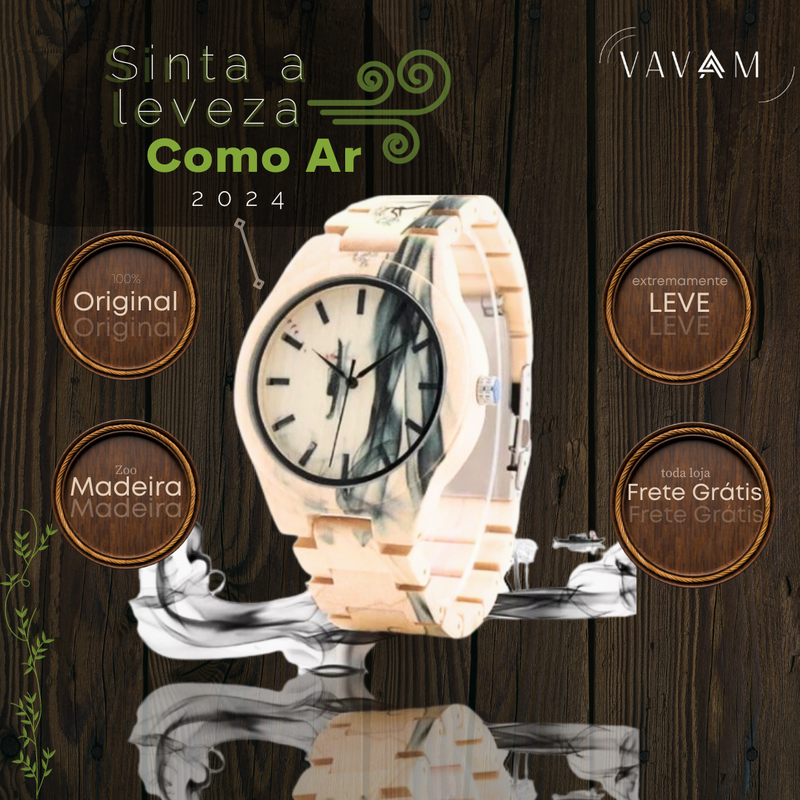 Relógio de Madeira Zoomino - EDIÇÃO LIMITADA! - Bobo Bird