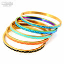 Braceletes Dourado Turquesa Santorini | VAVAM
