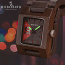 Relógio de Madeira Katya - Elegância Pura Bobo Bird