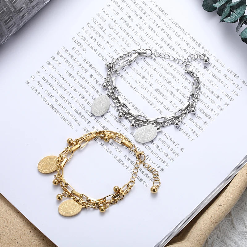 Pulseira Dourada Feminina Amuleto | VAVAM