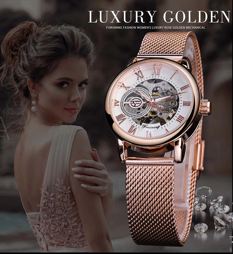 Luxo Esqueleto Rose Golden