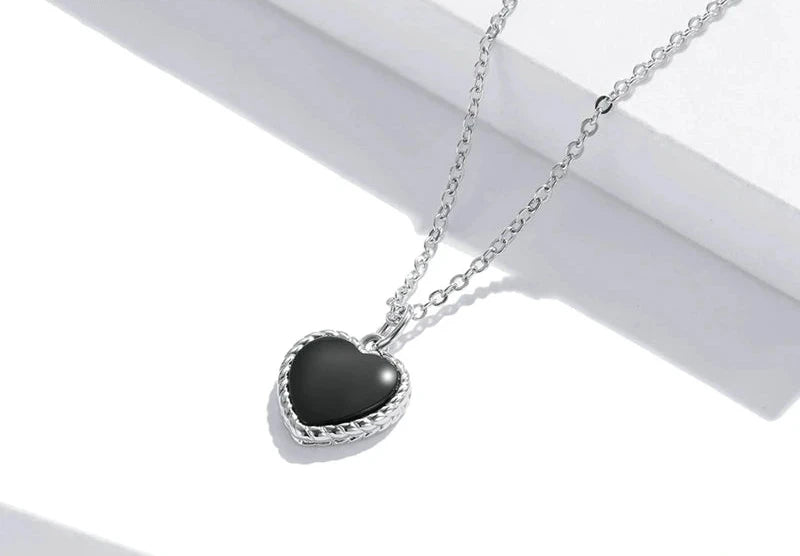 Colar Coração Negro Prata 925 Coleção Limitada