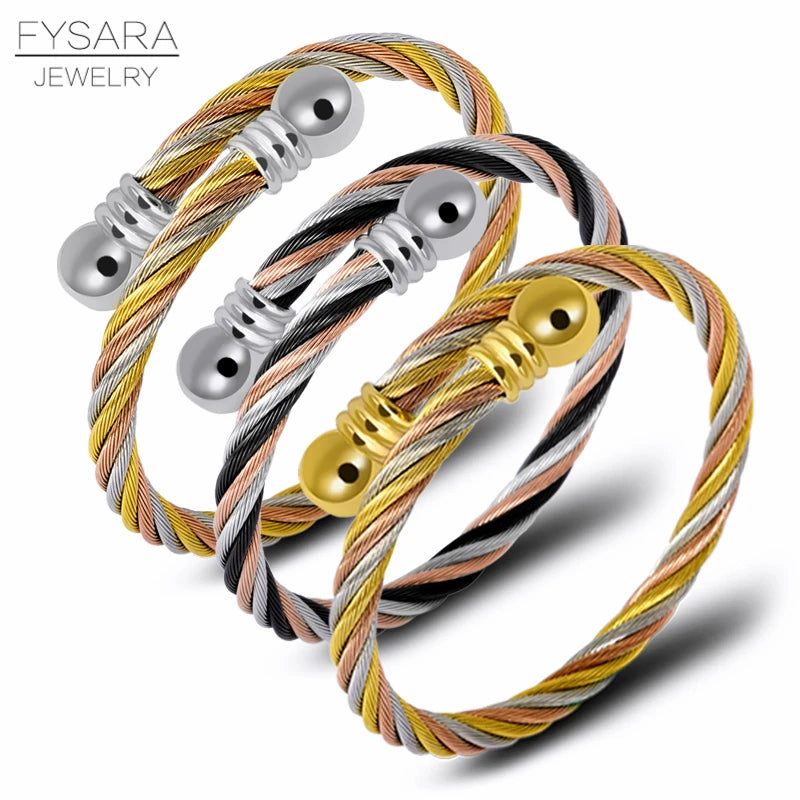 Conjunto Bracelete e Anel Trindade em Aço | VAVAM
