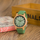 Relógio de Madeira Tyro Verde - Edição Suave Bobo Bird