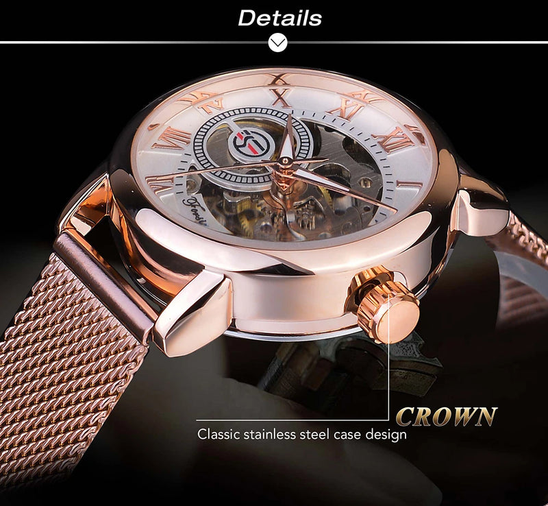 Luxo Esqueleto Rose Golden