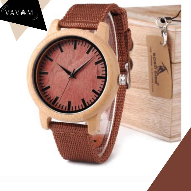 Relógios de Madeira Coleção Premium VAVAM - Bobo Bird