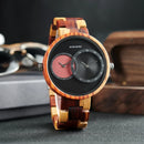 Relógio de Madeira Double Blueyes - Exclusivo em Dois Tempos Bobo Bird