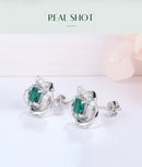 Brincos Verde Moissanita