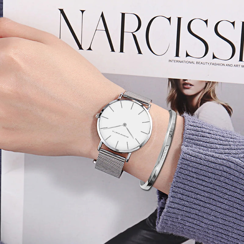 Relógio + Pulseira Grátis Hannah Martin - Edição Limitada