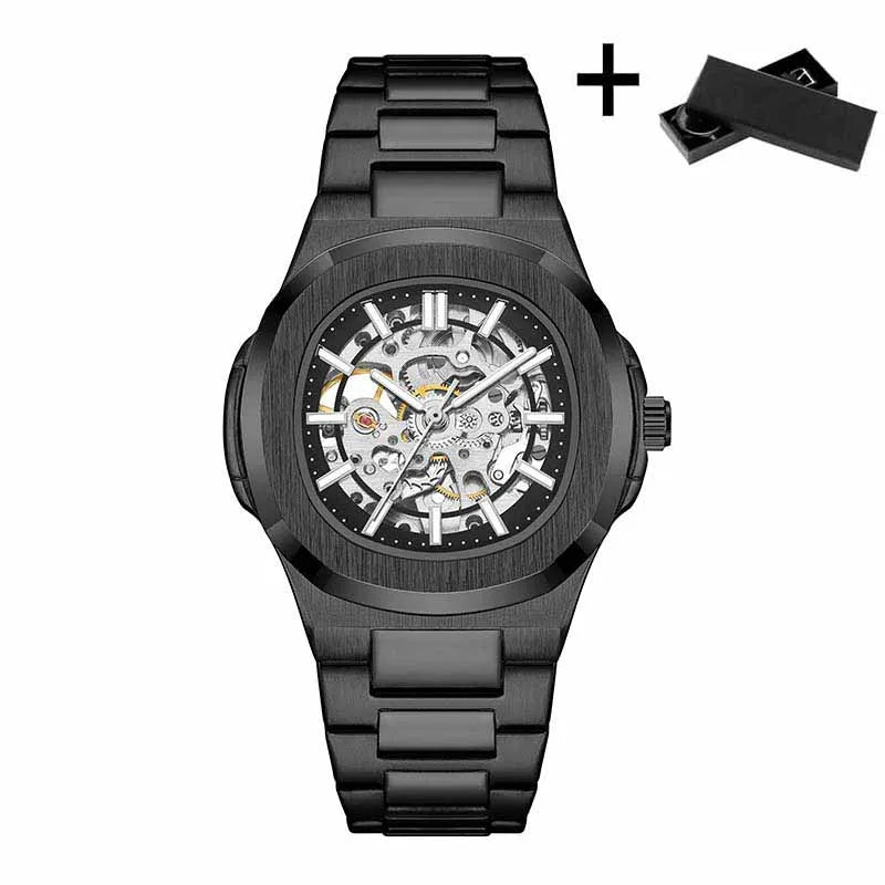 Hollow Out Men's Mechanical Wrist Watches Skeleton Design Luxury Full Automatic Man Watch relogio