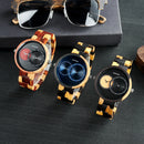 Relógio de Madeira Double Blueyes - Exclusivo em Dois Tempos Bobo Bird