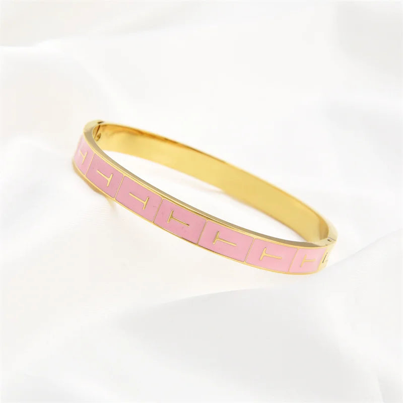 Braceletes Rosa Esmaltado Monaco | VAVAM